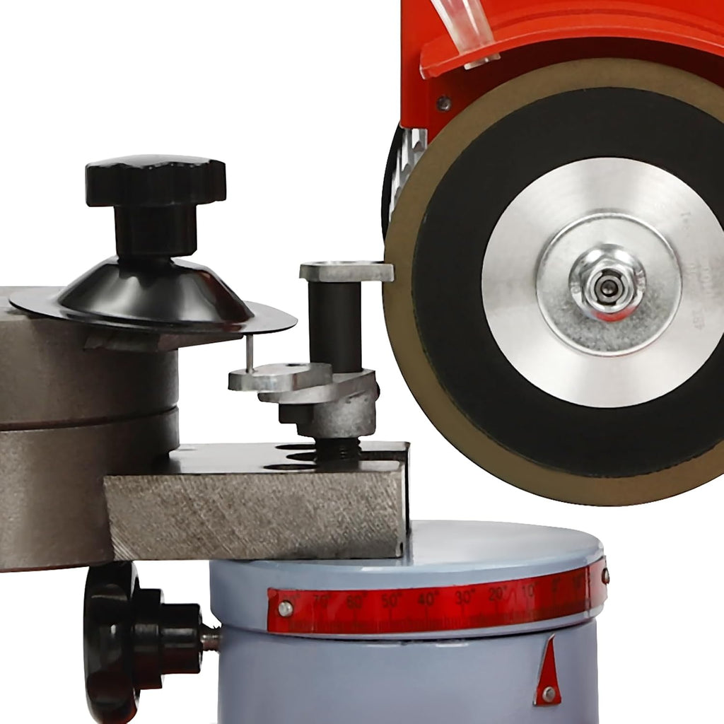 Circular Saw Blade Sharpener, 370W Water Injection Rotary Angle Mill Grinder, Electric Angle Mill Grinding Machine with Water Tank, 5-inch Grinding Wheel for Carbide Tipped Saw Blades