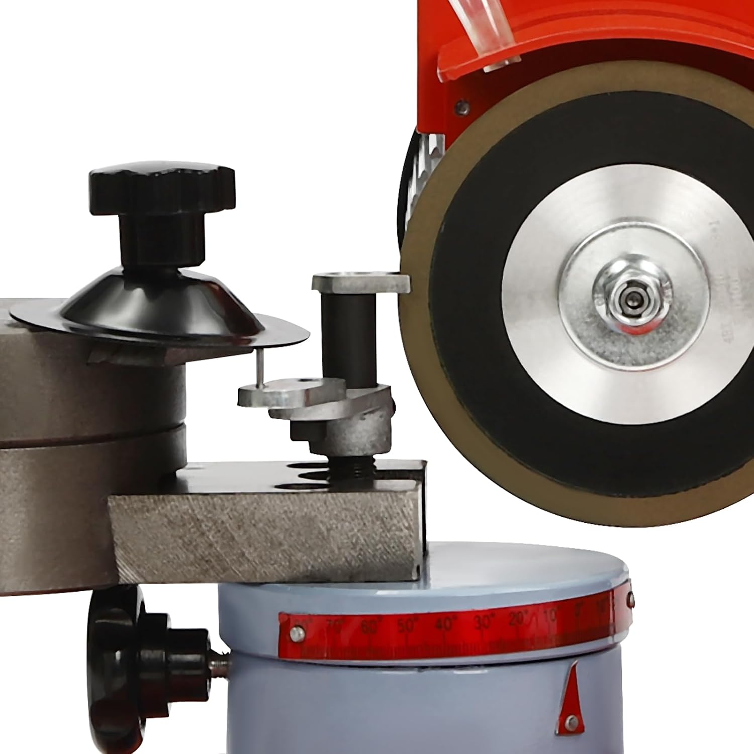Circular Saw Blade Sharpener, 370W Water Injection Rotary Angle Mill Grinder, Electric Angle Mill Grinding Machine with Water Tank, 5-inch Grinding Wheel for Carbide Tipped Saw Blades