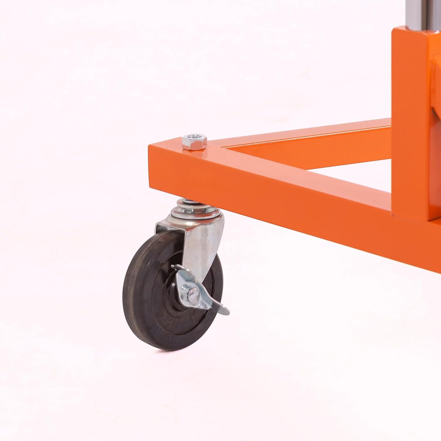 Industrial Garment Rack (Z Rack) - Rolling Clothes Rack, Z Rack with KD Construction with Durable Square Tubing, Heavy Duty Chrome Industrial Garment Rack - Orange