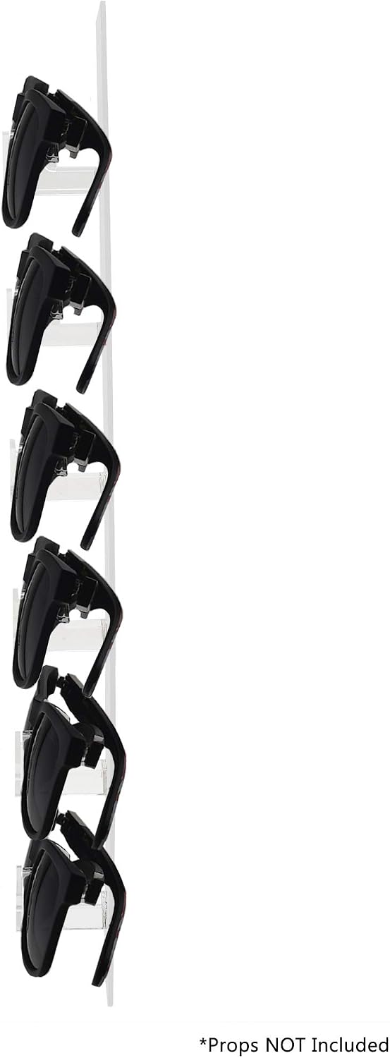 Marketing Holders 12 Pack Safety Glasses Holder 6 Pair Wall Mount with Hardware Automotive Plants Mining Sites Eyewear Rack for Optical Centers and Outlet Stores Lightweight Durable Clear Acrylic