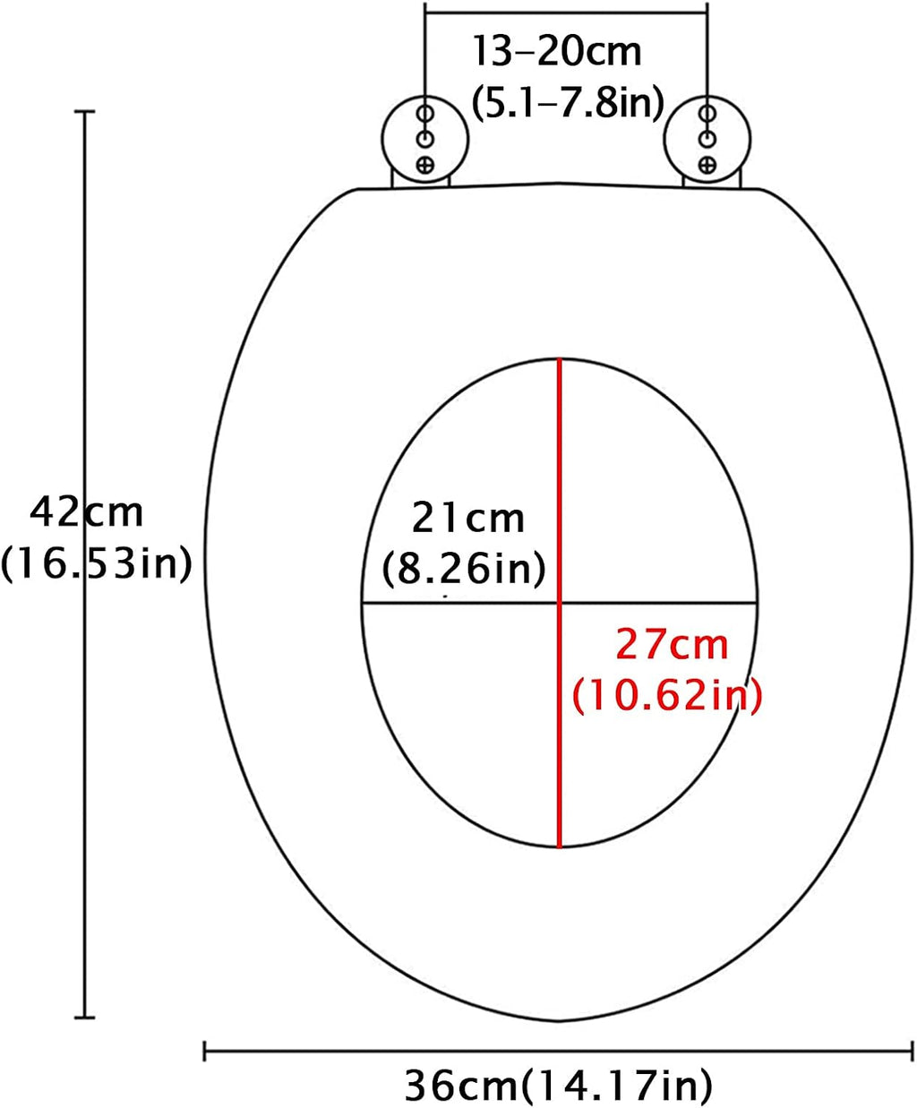 Toilet Seat Quick Release Toilet Seat, Heavy-Duty Soft Close Toilet Lid Oval Shape,Environmentally Friendly Resin Toilet Seat Adjustable Hinges