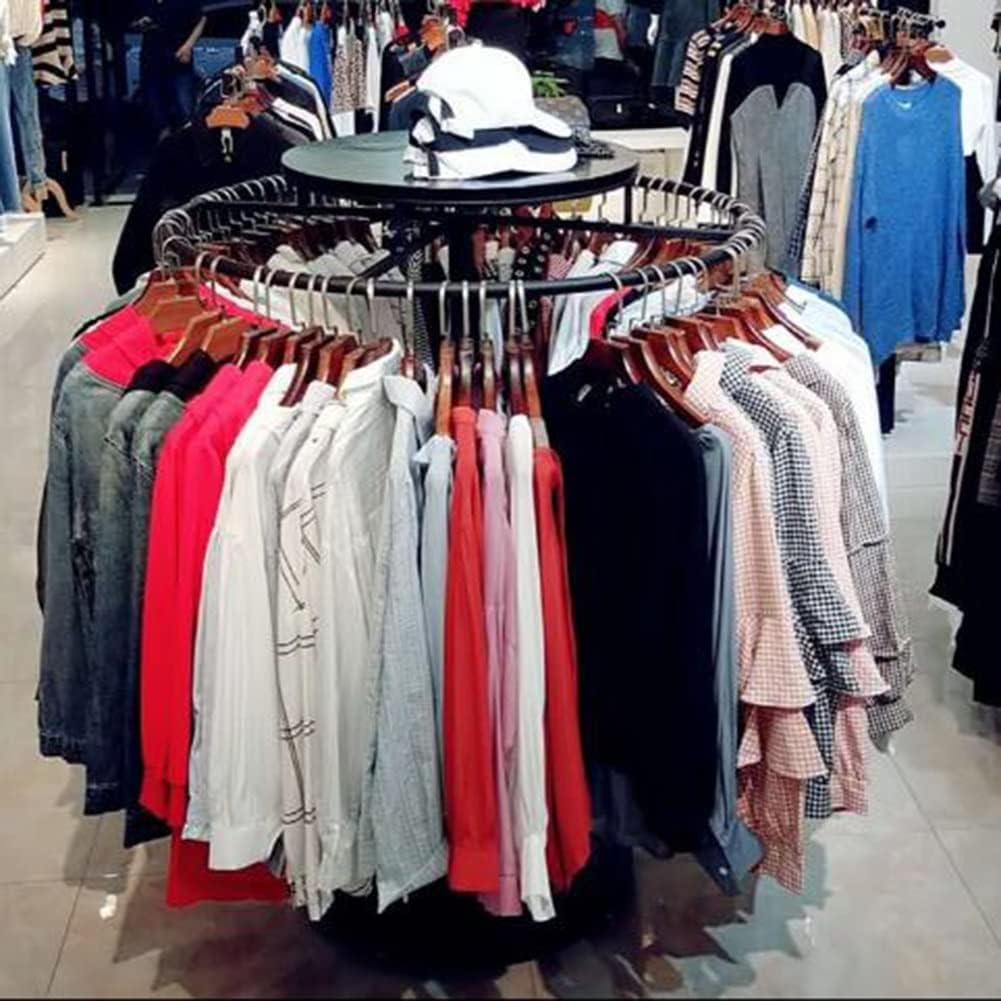 Round Garment Rack, Floor Standing Rotatable Clothing Rack, Clothes Retail Display Stand, for Bedroom Boutique Commercial Shop Laundry Room
