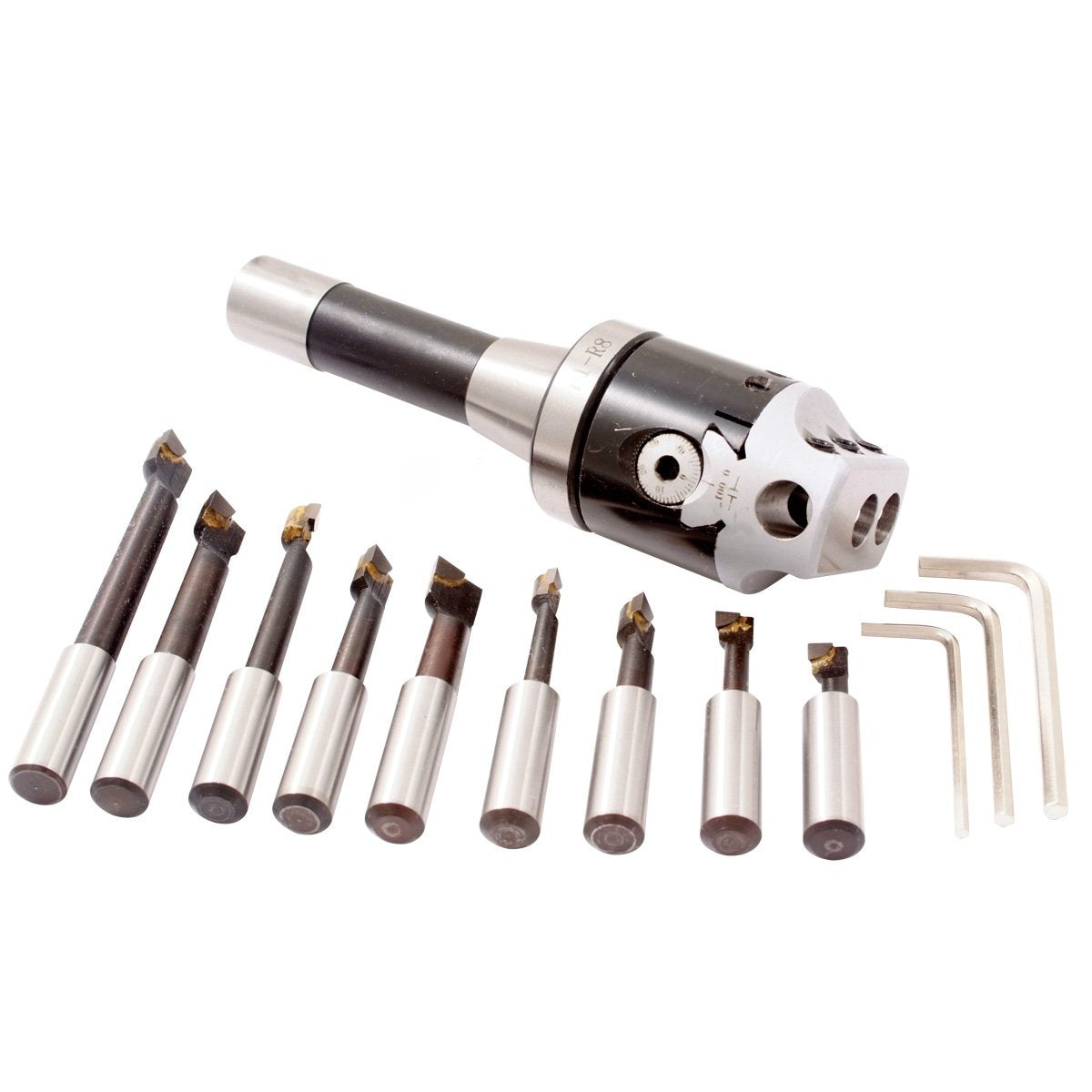 HHIP 1001-0106 3 Piece Boring Tool Set (2 Inch Head / R8-1/2 Inch)