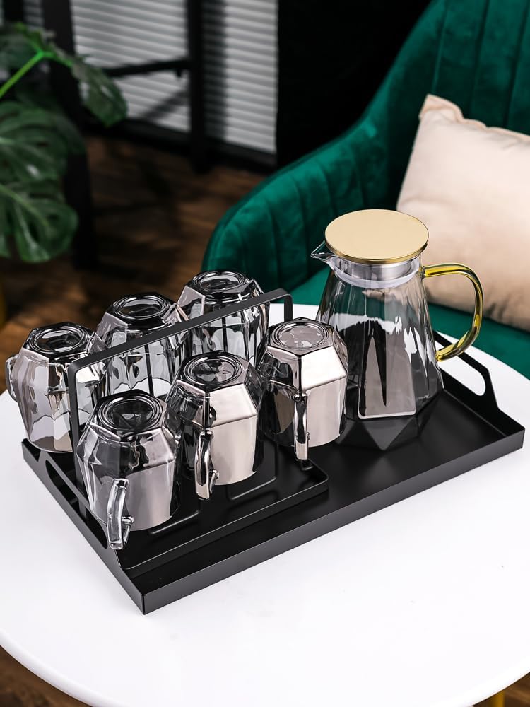 Beverage Serveware Living room hospitality teacup set with glass drinking cup household high temperature resistant cold kettle large capacity Water Carafe