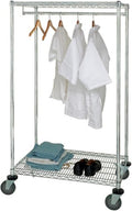 Quantum Storage Systems, Stationary Garment Rack, Sgr-3, No. Of Shelves: 2, Dimensions W X L X H: 24 X 60 X 63, Ship Weight: 63, Wrgr-63-2460
