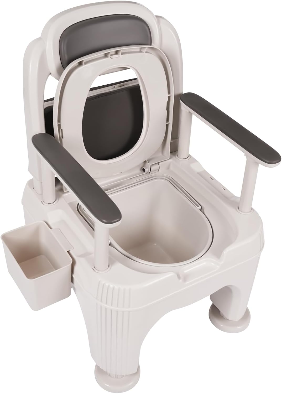 Bedside Commodes Chair, 661.39Lbs Capacity Bedside Toilet Portable Adult Potty Toilet Chair Height Adjustable Commode Toilet Heavy Duty Moveable Commodes for Home Use Nursing Centers