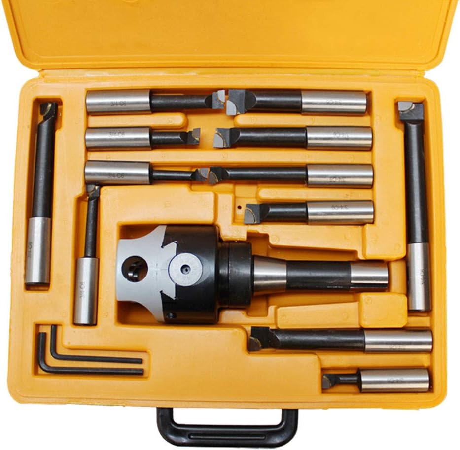 3'' Boring Head R8 Shank 12 Carbide Boring Bars 3/4'' Shank C6 Tip