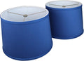 FenchelShades.com Set of 2 Lampshades 10' Top Diameter x 12' Bottom Diameter x 8' Slant Height with Washer (Spider) Attachment. Attaches to Lamps with an existing Harp (not included) (Linen Prussian)