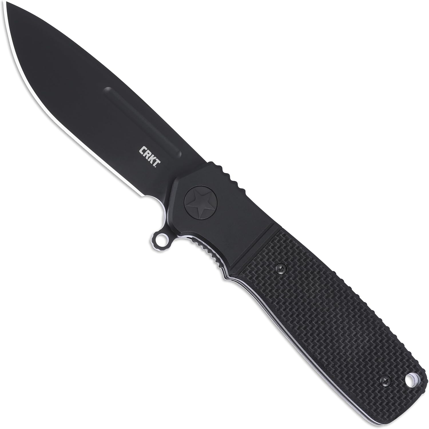 CRKT Homefront Compact Everyday Carry EDC Folding Knife with Liner Lock: S35VN Steel Plain Edge Blade, G10 Handle with Aluminum Bolster, K245KKP