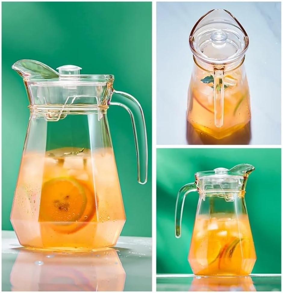Beverage Serveware 1800ml Glass Cold Water Pitcher Large Capacity Teapot Household High Temperature Resistant Duckbill Water Kettle Water Carafe