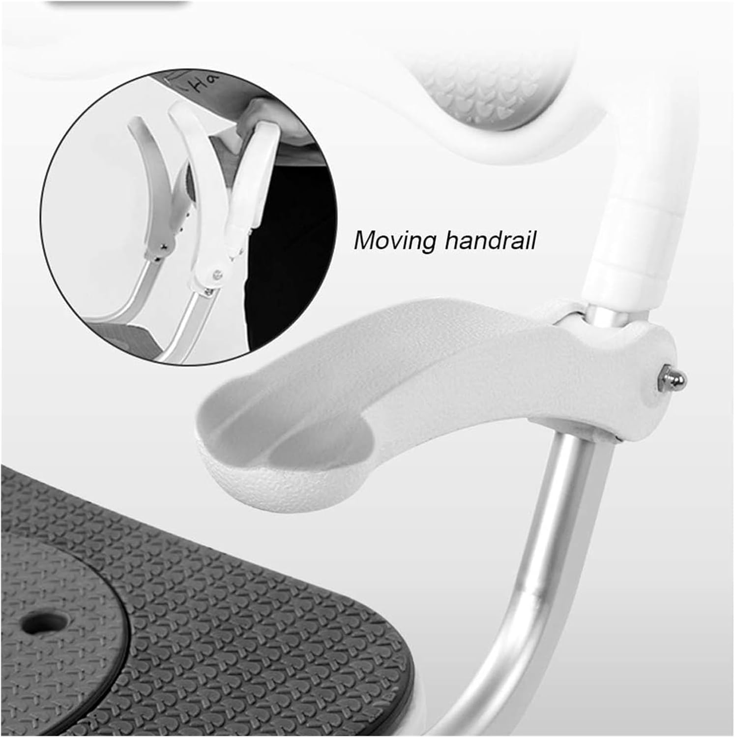 Toilet Chair Comfortable Potty Chair Bedside Elderly Toilet Seat Safety Frame with Non-Slip Leg Pad Handles and Bucket Height Adjustable Bathroom Safety