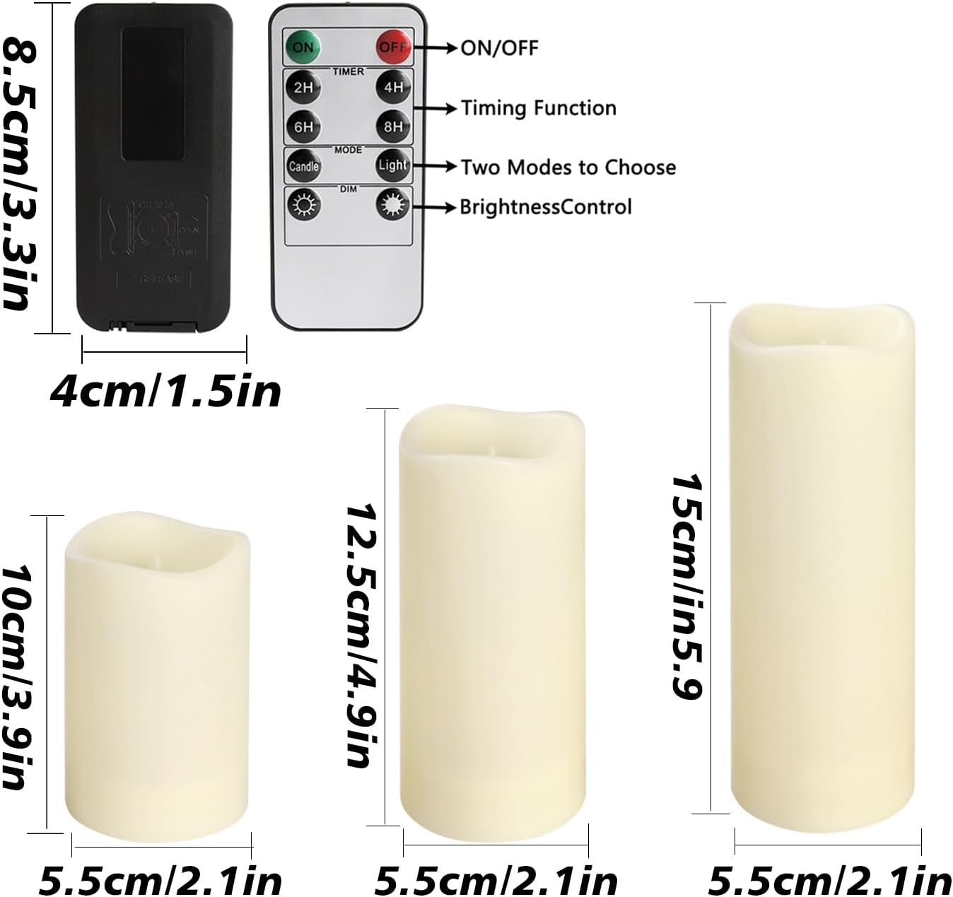 72-Pack LED Flameless Candles with Remote Control - Perfect for Home, Parties, and Special Occasions - Create a Magical Ambiance Effortlessly(Three Sizes)