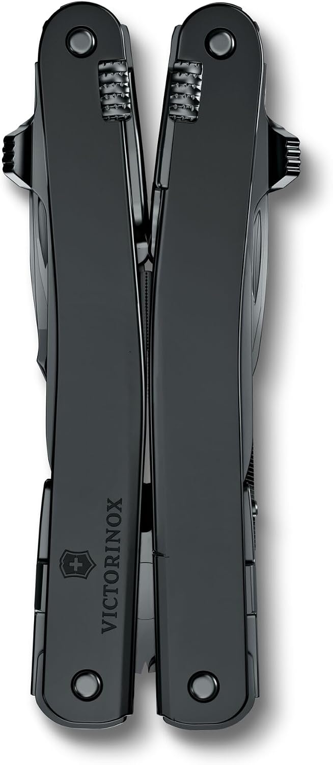 Victorinox Swiss Tool Spirit MXBS Swiss Army Knife, 24 Lockable Functions Swiss Made Multitool with Large Blade, Pliers and Wire Cutter - Black with Nylon Pouch