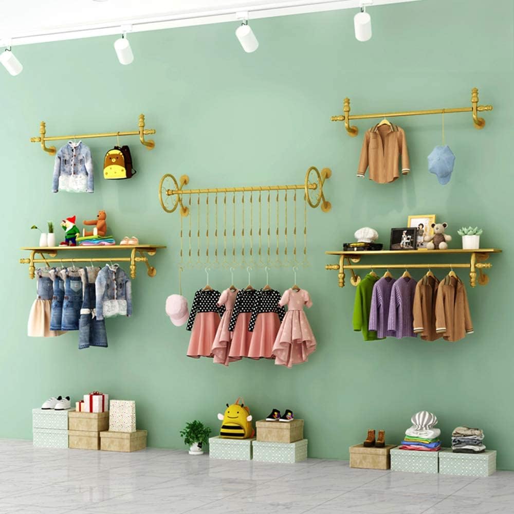 Exquisite Clothes Rail Rack Metal Retail Clothing Garment Racks Display Rod, Clothing Store Display Rack Ceiling Hanger, Women'S Clothing Store Shelves Display Hangers/C/(C-100Cm)