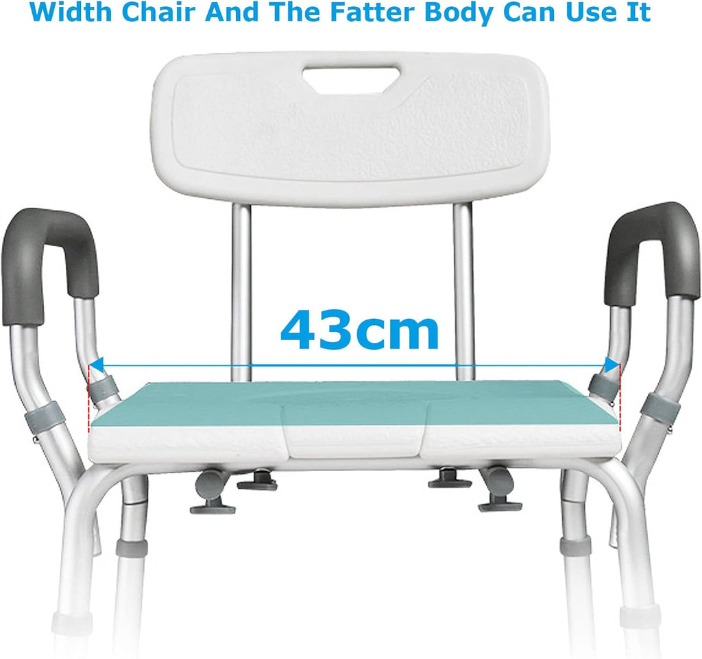 Bedside Commode Chair, Heavy-Duty Raised Toilet Seat with Flip-up Handles and 6-Gears Height Adjustable, Portable Bathroom Potty Chair for Adults