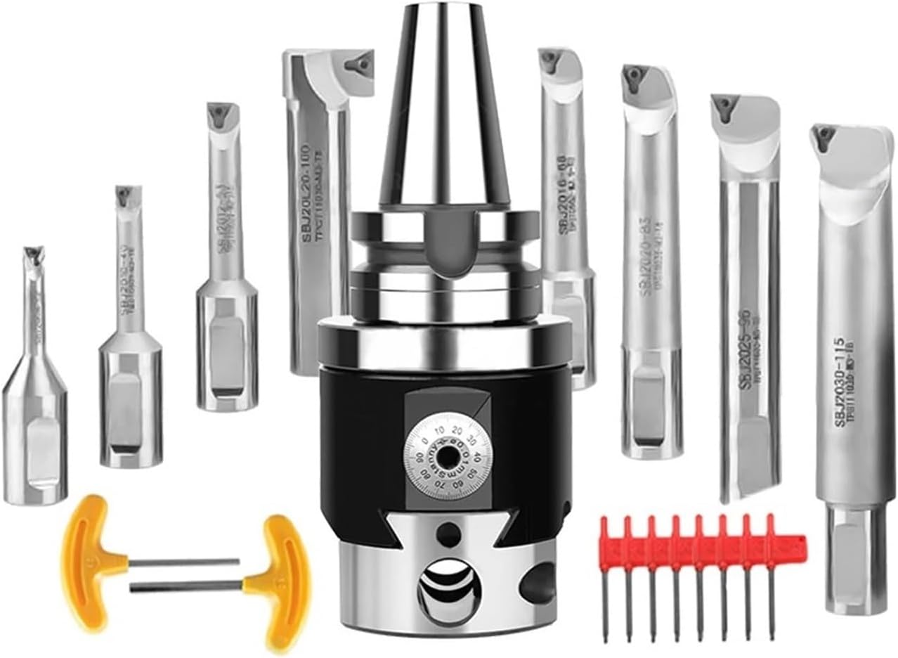 NBH2084 Set Boring Head Tool Suit Boring Head NBH BT30 BT40 BT50 NT30 NT40 NT50 R8 Tool Handle Bar Boring Tool Set(NT50-NBH2084-8PCS)