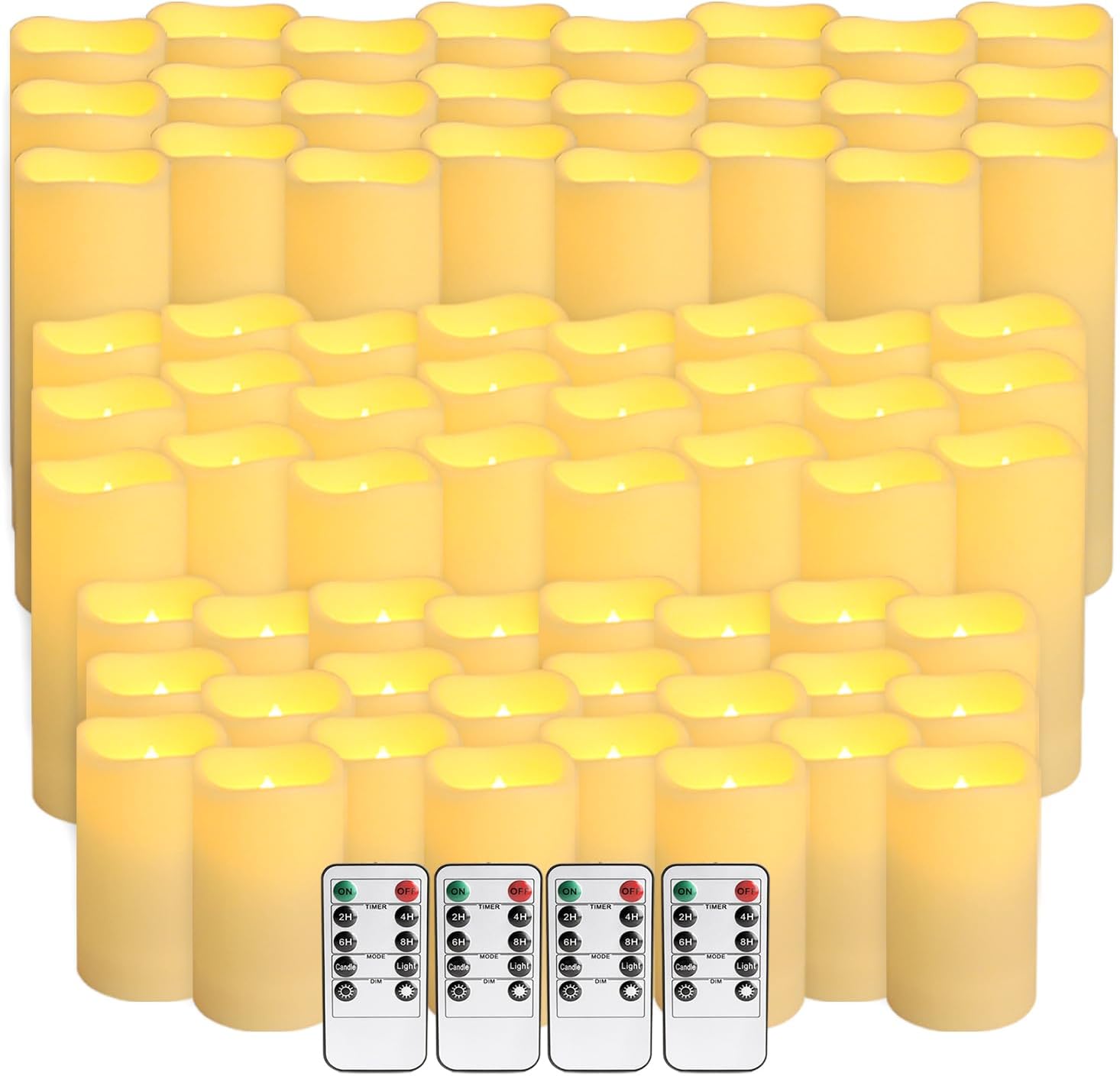 72-Pack LED Flameless Candles with Remote Control - Perfect for Home, Parties, and Special Occasions - Create a Magical Ambiance Effortlessly(Three Sizes)