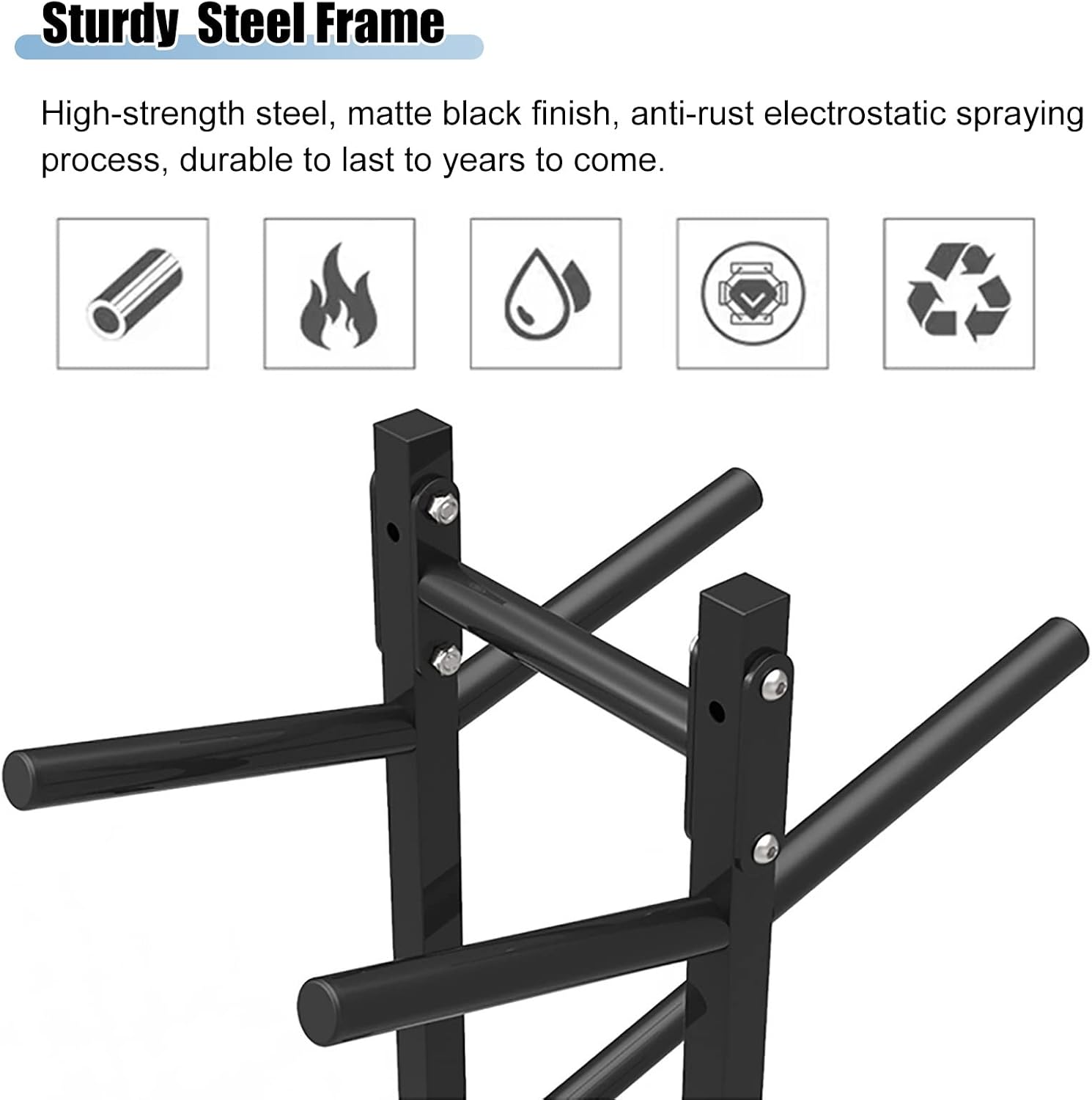 Basketball Ball Storage Rack Extra Tall Ball Storage Rack Vertical, 5-Tier Basketballs Organize Display Stand, Double-Wide Soccer Equipment Holder, Holds 10 Balls