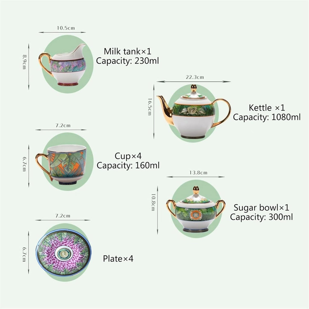 Beverage Serveware 11-piece Nordic style ceramic coffee set for home afternoon tea coffee cup coffee cup and saucer set club tea tasting set Water Carafe