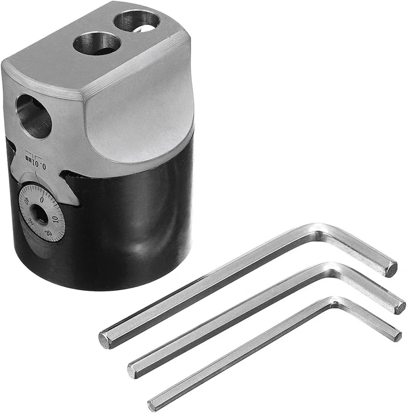 3inch 75mm F1 Type Boring Head 18mm Lathe Boring Bar Milling Handle for MT2 MT3 R8 Shank Milling Machine Tools + Hex Wrenche