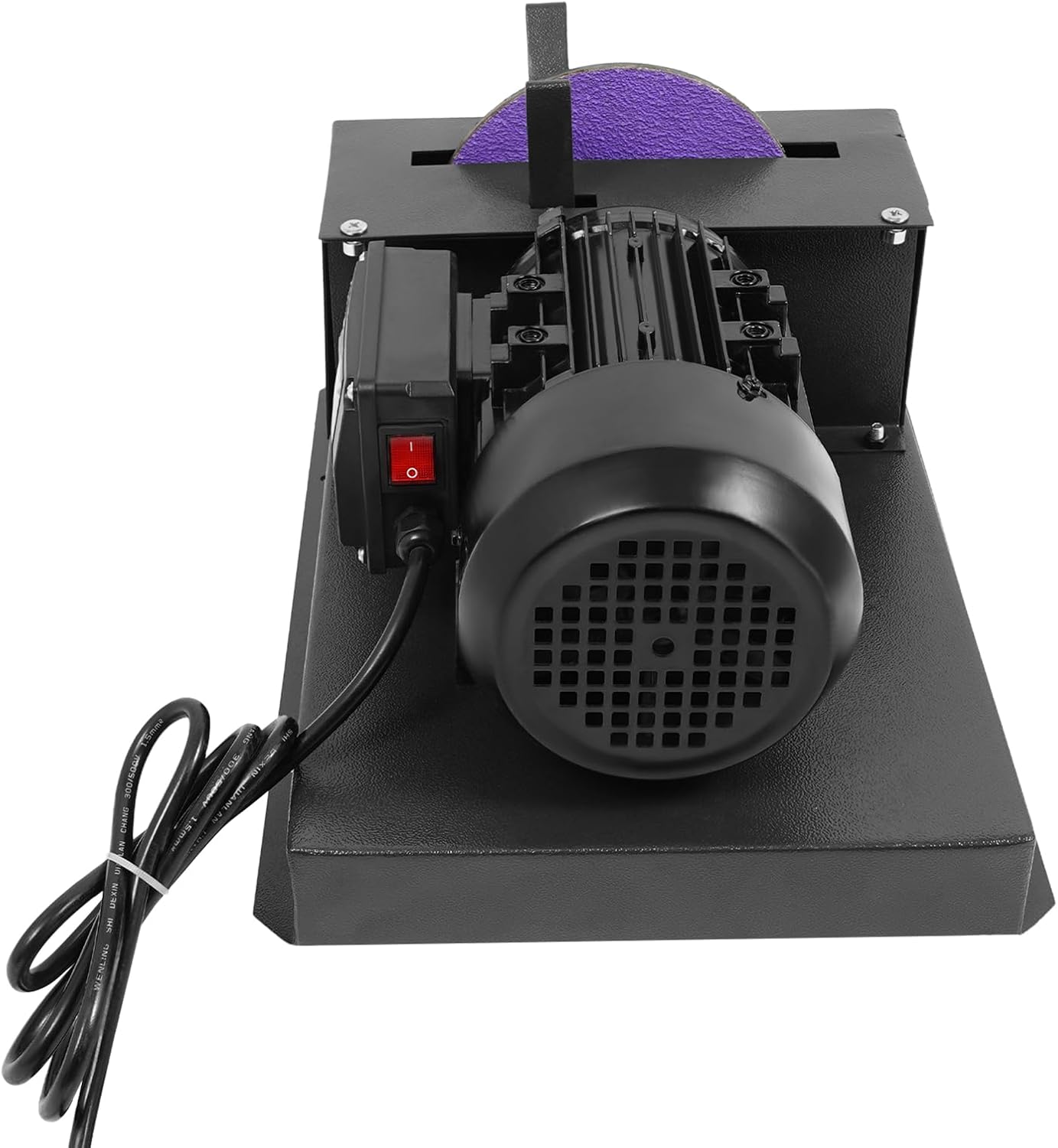 Electric Lawn Mower Blade Sharpener,1HP 750W Mower Blade Grinder with 9-inch Ceramic Grinding Disc, 1700 RPM Adjustable Brackets & Extra Sandpapers for High/Low Lift,Gator & Flat Blades Sharpen