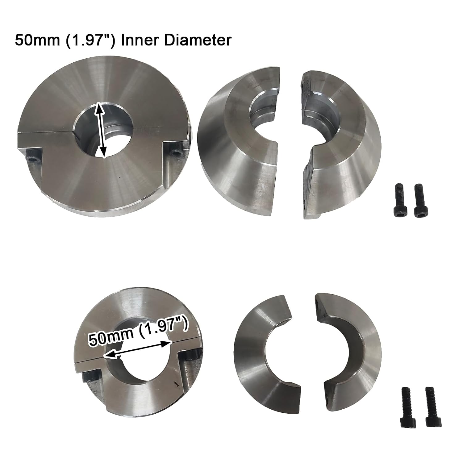 Boring Bar Centering Cone High-Precision Centering Cone for Line Boring, 50mm (1.97') Inner Diameter 45 Carbon Steel Material, for Line Borer Machine Alignment and Drilling