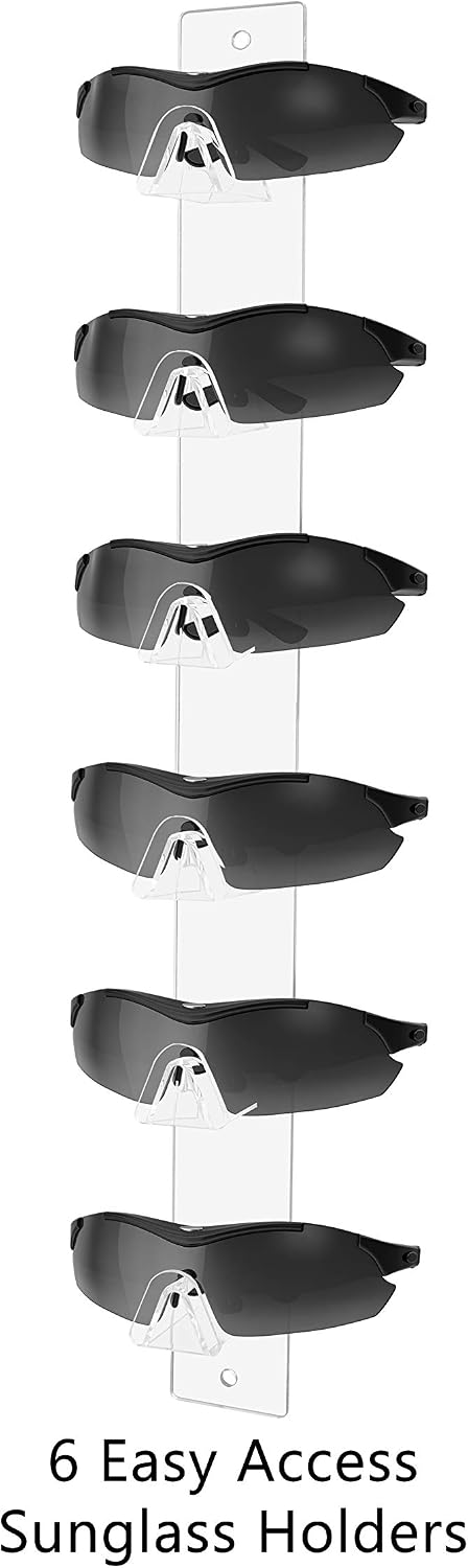 Marketing Holders 24 Pack Sunglasses 6 Pair Holder Acrylic with Hardware Gift Shops Bookstores Pharmacies Department Stores Fashion Retailers Shopping Centers Easy Access Low Maintenance Clear