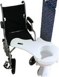 Commode Transfer Boards for Wheelchair Users, Special Transfer Board for Toilet, Patient Seat Transfer Slide Board with Handles, Seat Transfer Aid for Elderly and Disabled, Max User Weight 182kg