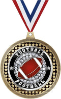 Crown Awards 2.75' Football Ice Award Medal, Gold Vega Football Ice Team Trophy Award Includes Free Neck Ribbon
