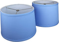 FenchelShades.com Set of 2 Lampshades 10' Top Diameter x 12' Bottom Diameter x 8' Slant Height with Washer (Spider) Attachment. Attaches to Lamps with an existing Harp (not included) (Periwinkle)