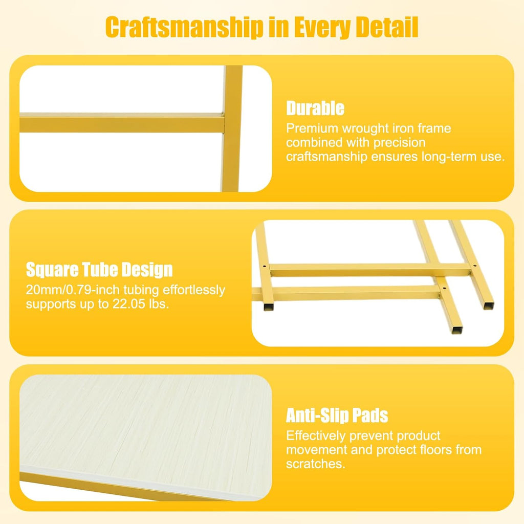 Heavy Duty Metal Clothing Rack Freestanding Wardrobe Garment Hanger Portable Organizer for Hanging Clothes Bedroom Closet Clothes Retail Display Clothing Store