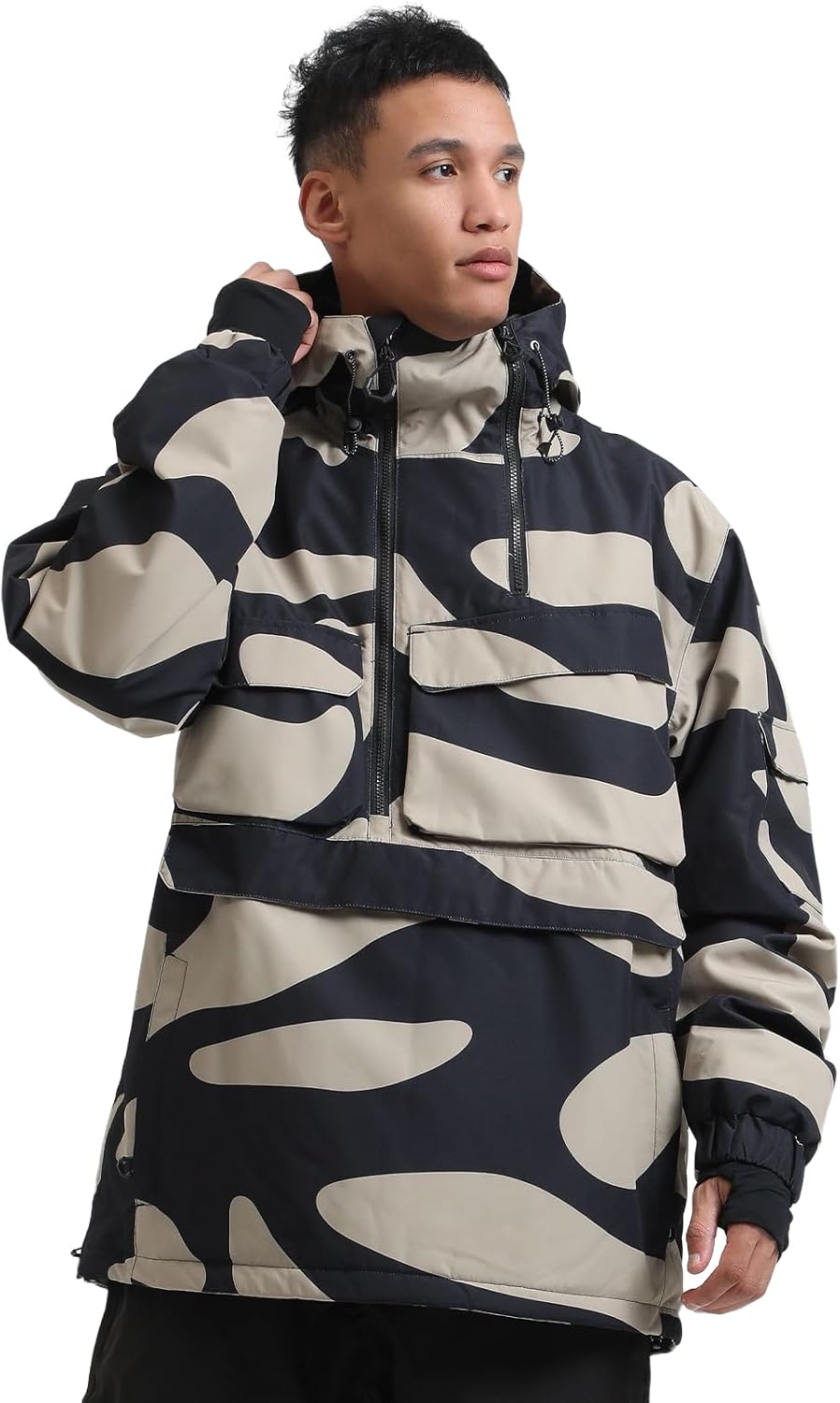 Mens Snowboard Jacket Ski Pullover Coat Warm Waterproof Windproof Men Snowboarding Jacket Winter Sports