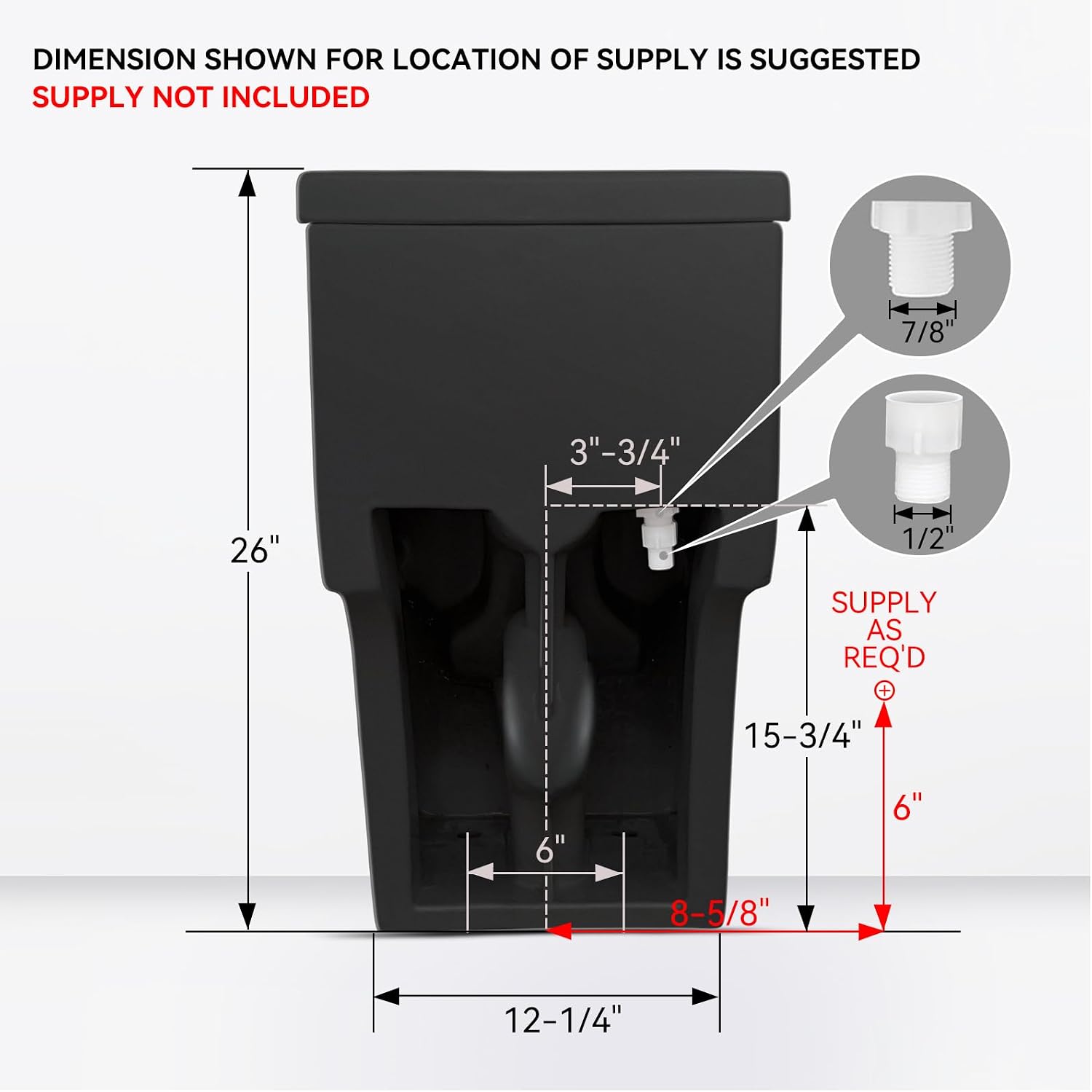 HOROW T0338WB Elongated One Piece Toilet 10' Rough-in, Matte Black Toilet with Comfortable 17.3' ADA Chair Height Seat, Powerful Dual Flush Modern Toilet for Bathroom