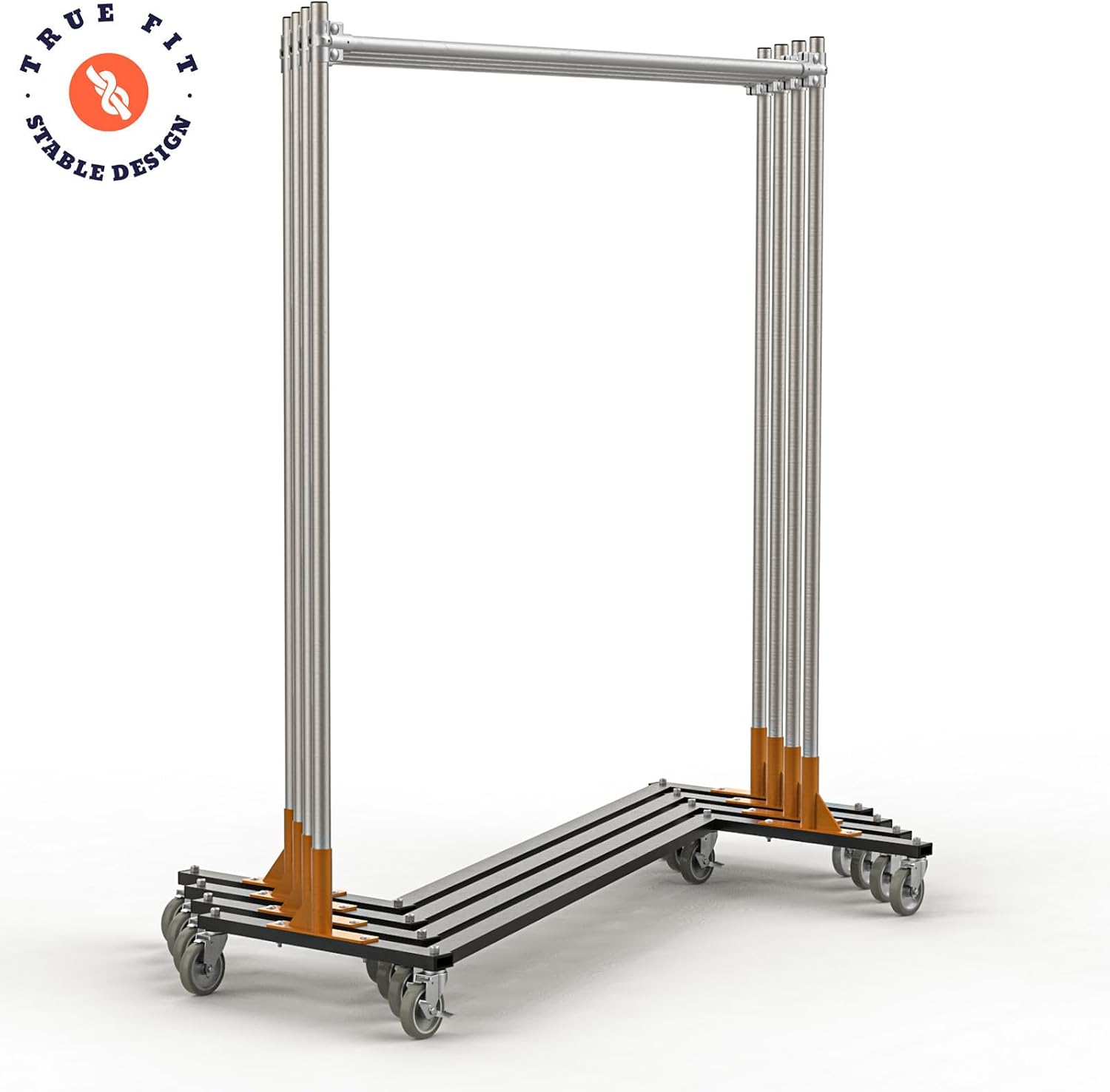Railex 1380 Heavy Duty Rolling Z Rack 14GA Steel Zinc Plated (36')