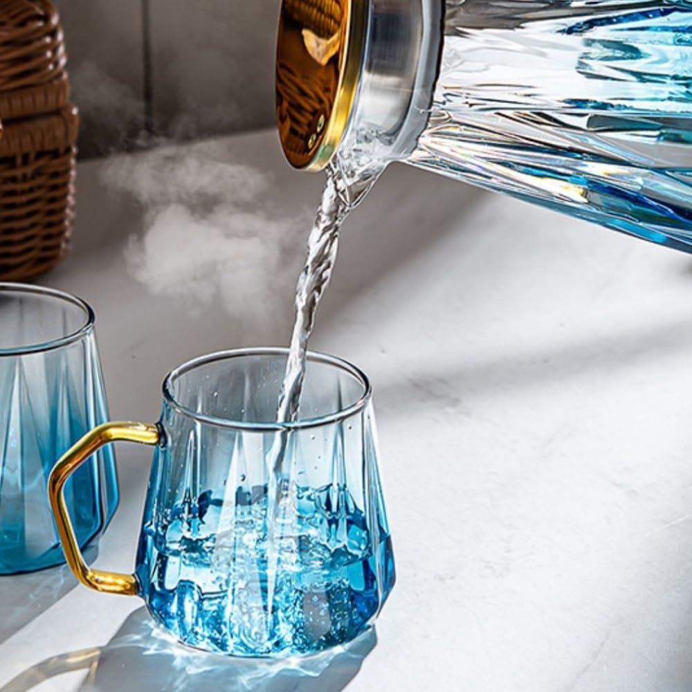 Beverage Serveware Glass Cold Water Kettle High-temperature Resistant Water Cup Kettle, Fruit Tea Pot Set Water Carafe