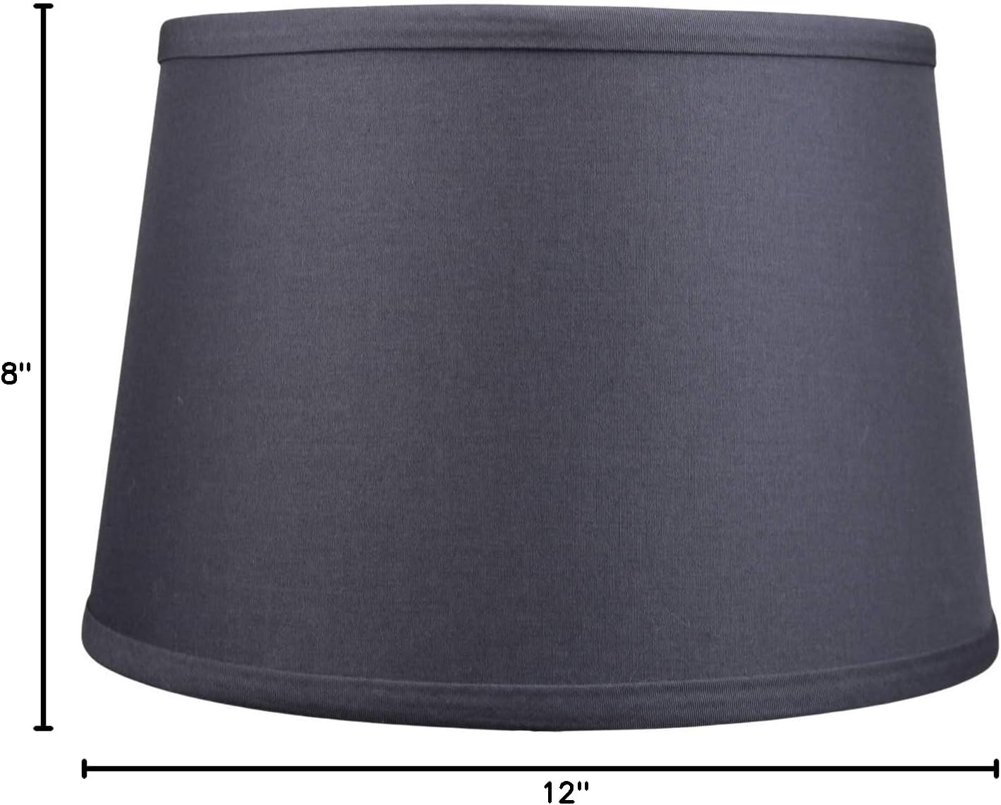 FenchelShades.com Set of 2 Lampshades 10' Top Diameter x 12' Bottom Diameter x 8' Slant Height with Washer (Spider) Attachment. Attaches to Lamps with an existing Harp (not included) (Linen Charcoal)