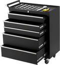 24 Inch 6-Drawer Rolling Tool Chest, Heavy Duty 16-Gauge Steel Tool Cabinet with 4 Locking Casters & Central Lock, Ball Bearing Drawers for Garage Workshop Organization