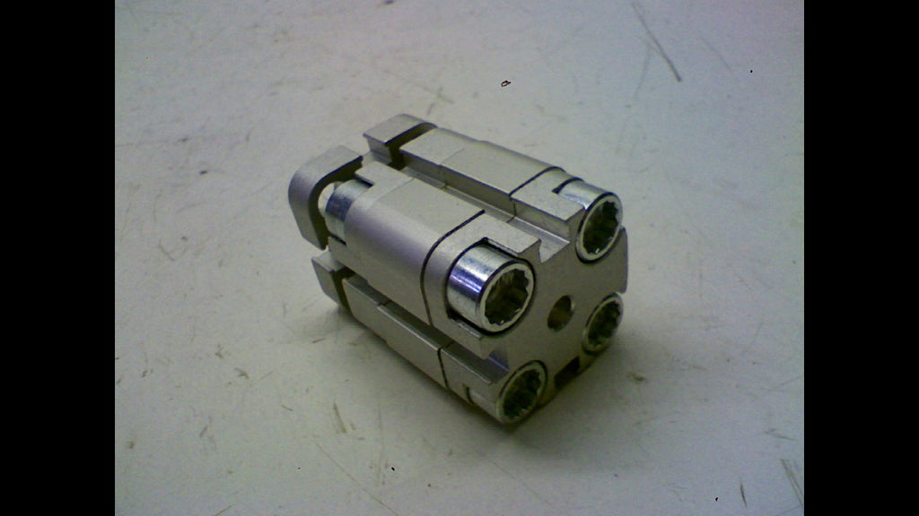 FESTO ADVUL-20-5-P-A (156858), 1-10 BAR OPERATING PRESSURE, 20 MM BORE, 5 MM STROKE, COMPACT, DOUBLE-ACTING, ELASTIC CUSHIONING RINGS/PADS AT BOTH ENDS, M5 PNEUMATIC CONNECTION, PNEUMATIC CYLINDER, SE