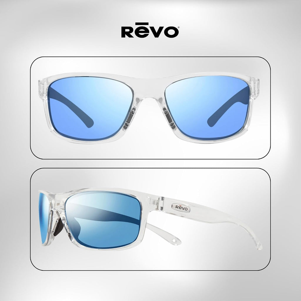Revo Harness 61MM Wraparound Rectangular Sunglasses For Men For Women + Bundle Leash + BUNDLE with ACCESSORY EYEWEAR