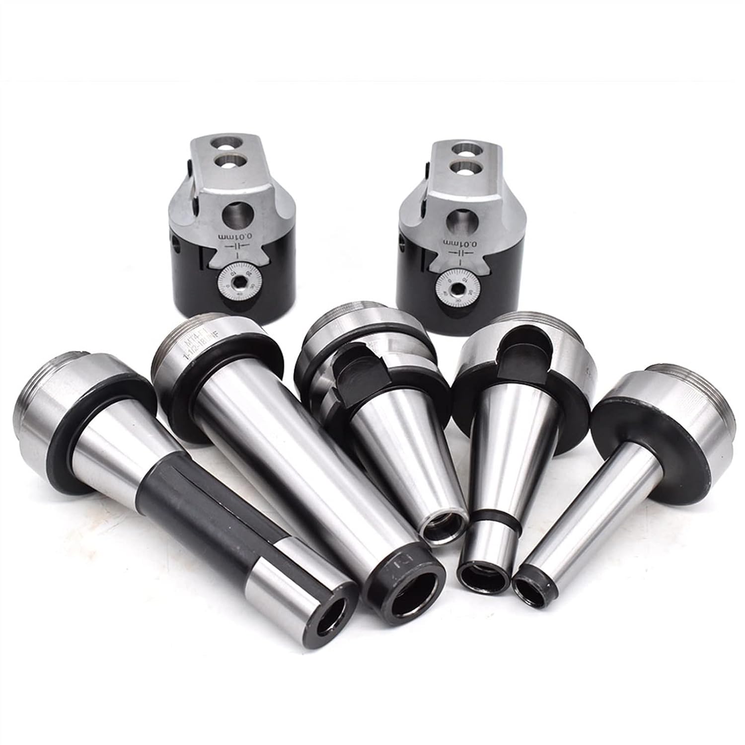 Lathe Blade,1set F1 12 2 Inch 50mm Boring Head +1pcs Draw bar Morse Tapper Cone MT2 MT3 MT4 C20 C25 NT30 R8 Boring Tool for CNC Machine Milling Lathe Tool (Size : R8-((F1 12) 7-16)