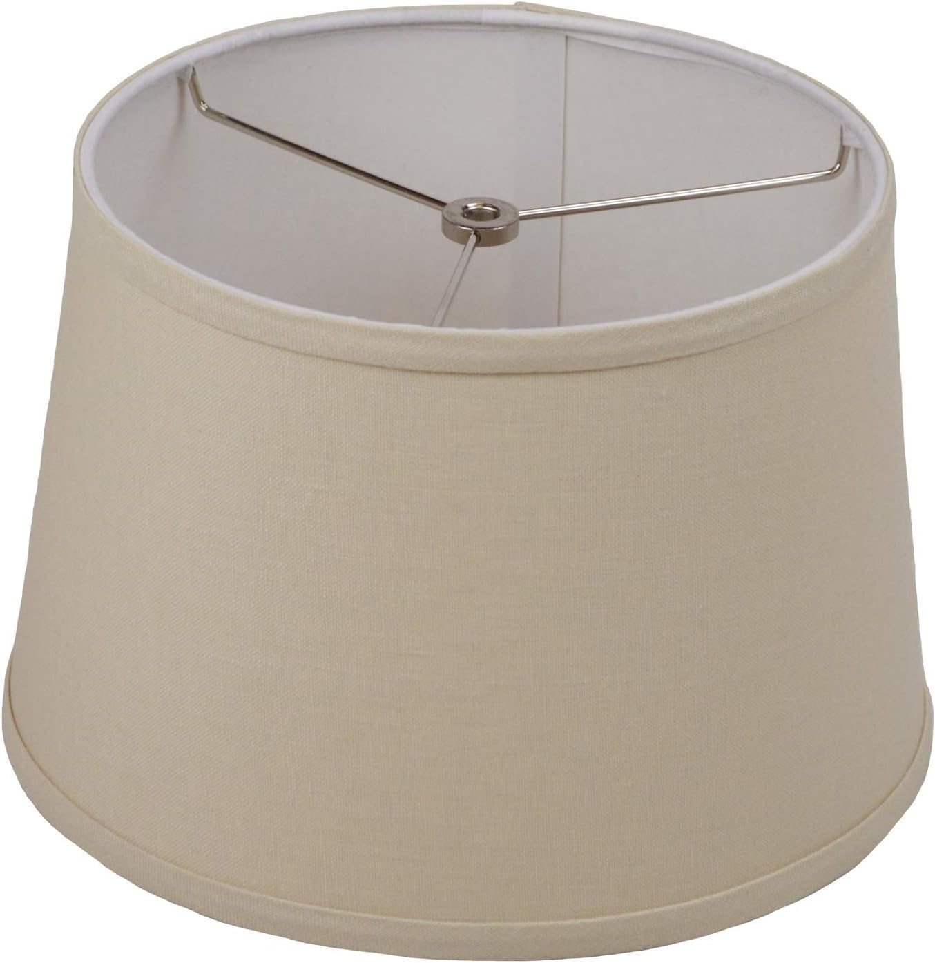 FenchelShades.com Set of 2 Lampshades 10' Top Diameter x 12' Bottom Diameter x 8' Slant Height with Washer (Spider) Attachment. Attaches to Lamps with an existing Harp (not included) (Natural)