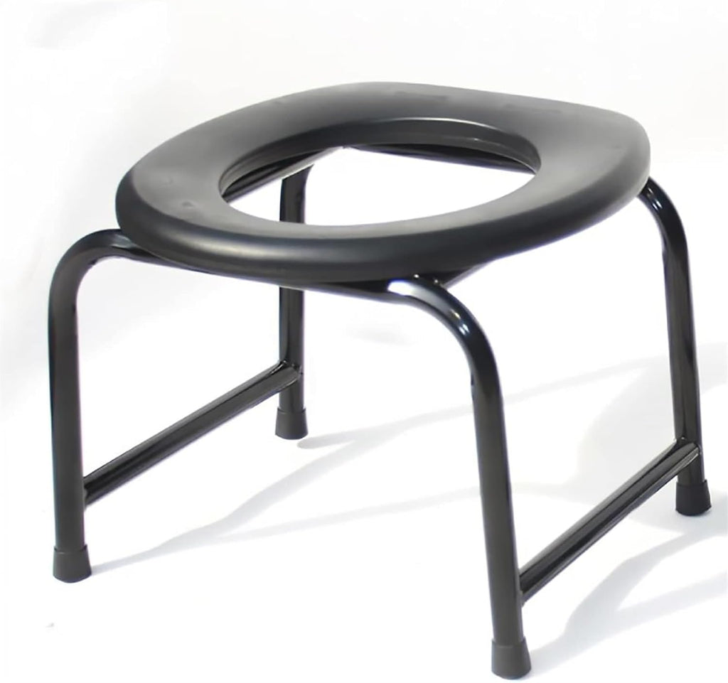 Bedside Commode,Toilet Seat with Handles Stainless Steel Toilet Stool Folding Non-Slip Rubber Tips Easy to Clean Elderly Pregnant Woman Toilet Chair