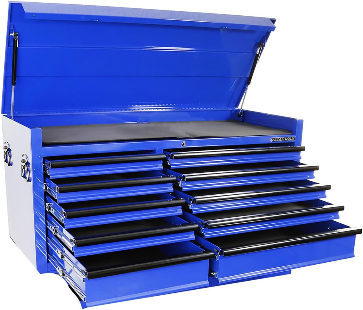 OEMTOOLS 24734 Professional Series 57 Inch 10 Drawer Tool Chest, Gifts for Men, Dad Gifts, Tool Box for Shop, 10 Drawer Tool Box with Work Surface