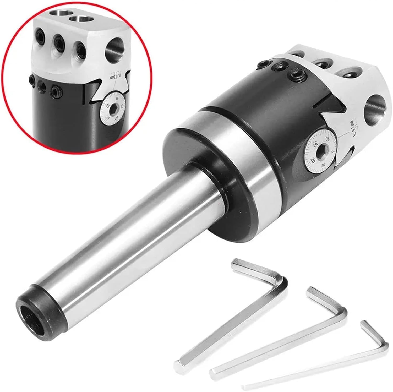 Precision Collets Lathe Chuck Tool 50mm MT3-M12 Morse Taper Boring Bar for Lathe Milling Lathe Tools for CNC Engraving Machine & milling Lathe Tool