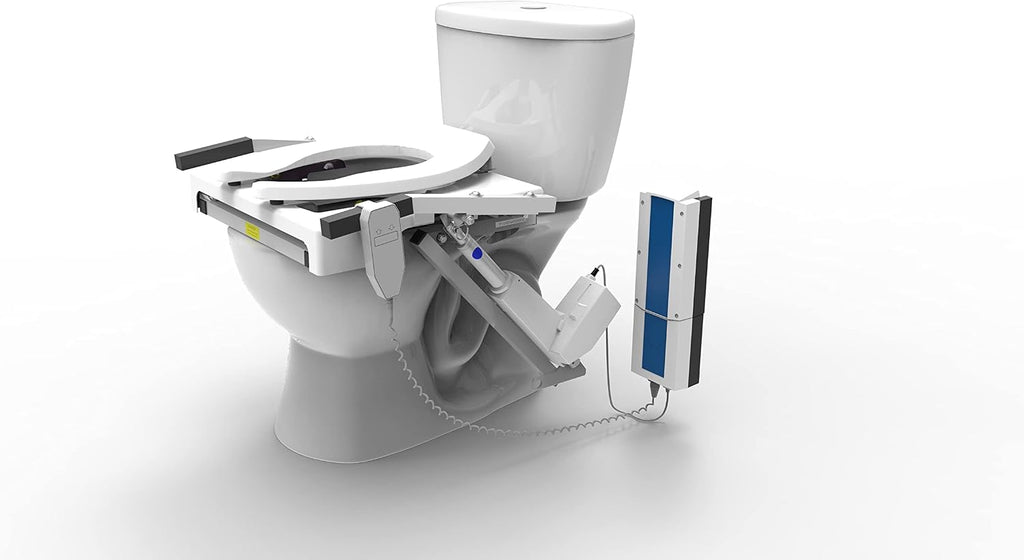 EZ-ACCESS TILT Toilet Incline Lift, Battery Powered (Battery Included), Elongated Seat