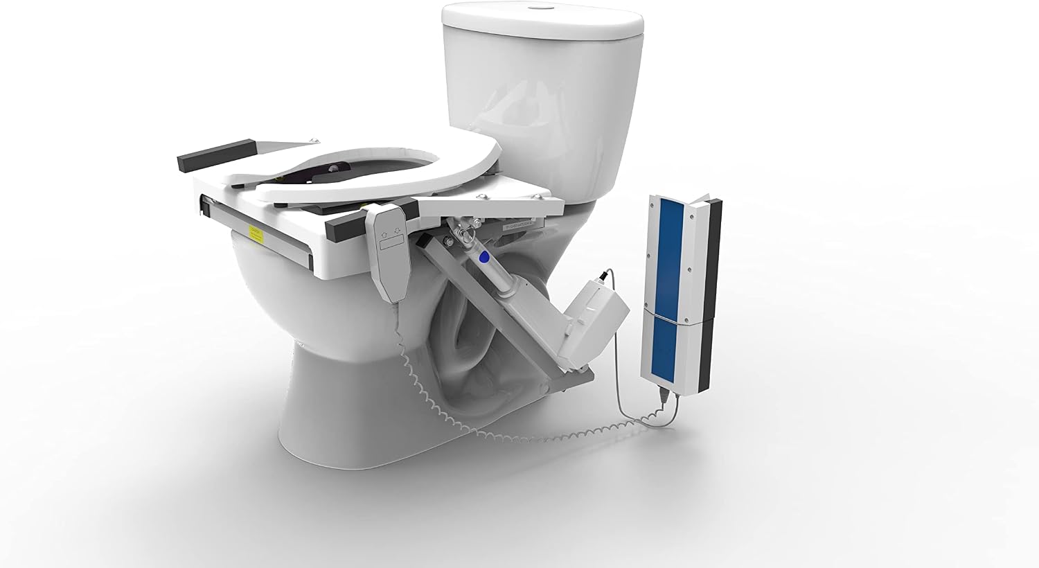 EZ-ACCESS TILT Toilet Incline Lift, Battery Powered (Battery Included), Elongated Seat