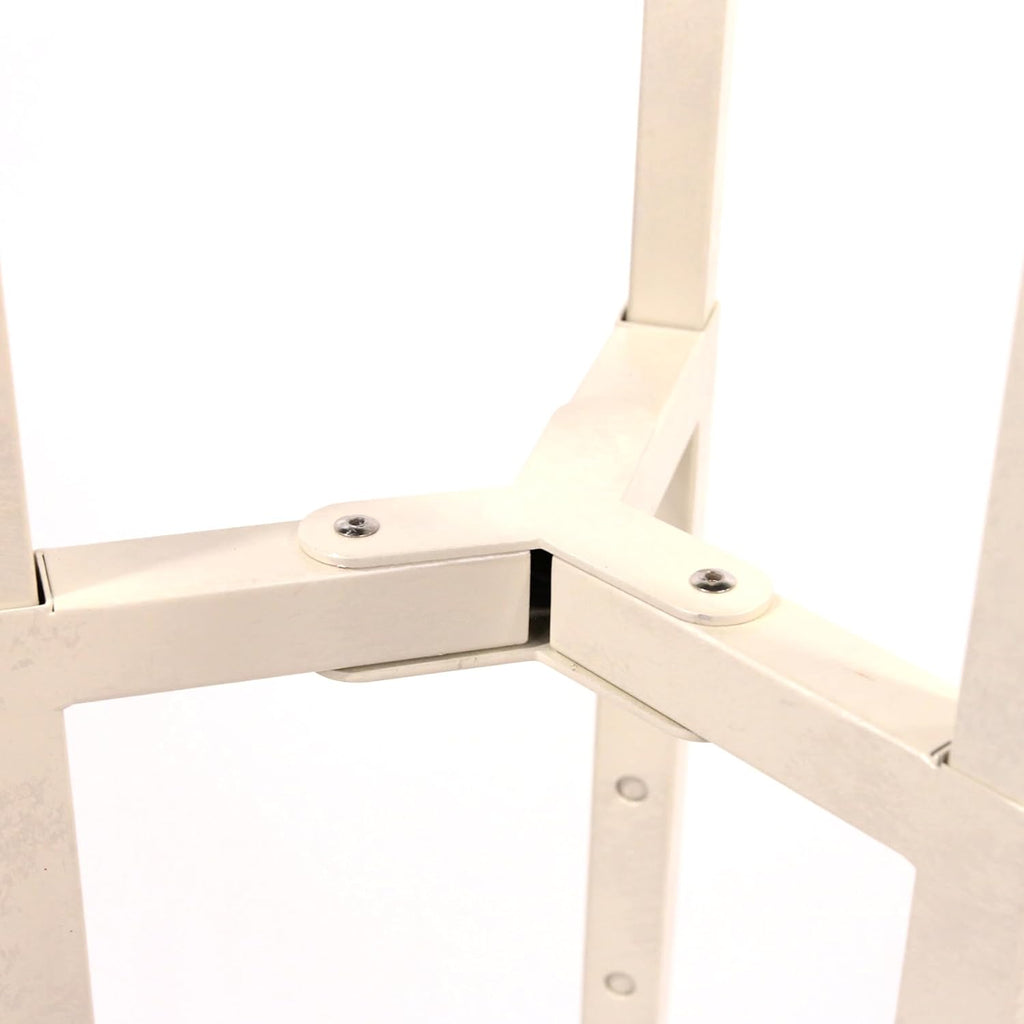 SSWBasics 3-Way Adjustable Clothing Display Rack - Sleek, Sturdy Boutique Ivory Garment Stand - Premium Retail Clothing Rack for Boutiques and Thrift Stores - Elegant Boutique Clothing Rack for