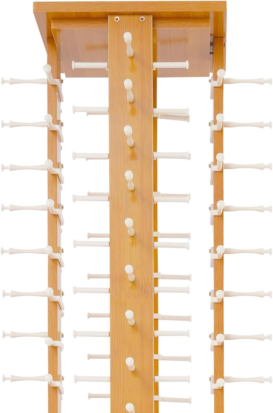 Retail Eyeglass Displays & Racks,Rotating Glasses Display Stand Holds up to 72 Pairs, Floor Standing Wood Eyewear Hanging Rack, Commercial Sunglasses Storage Organizer