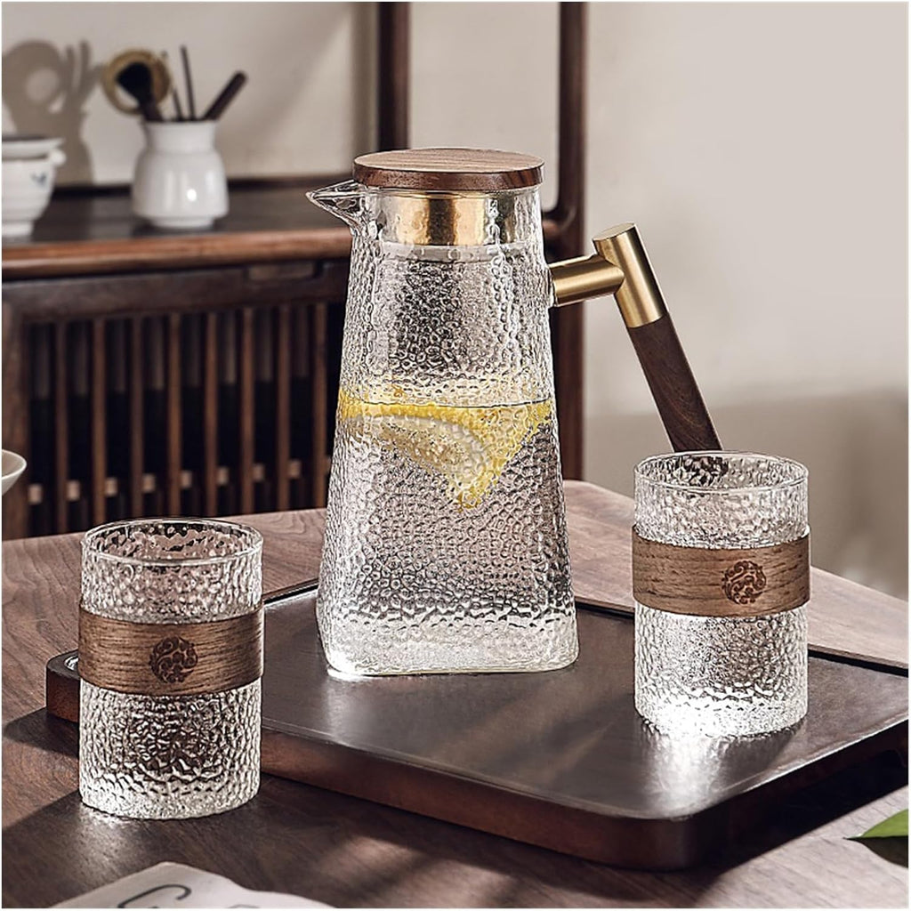 Beverage Serveware Chinese retro glass water cup home high temperature resistant tea cup kettle set drinking cup anti-scalding living room hospitality cup Water Carafe