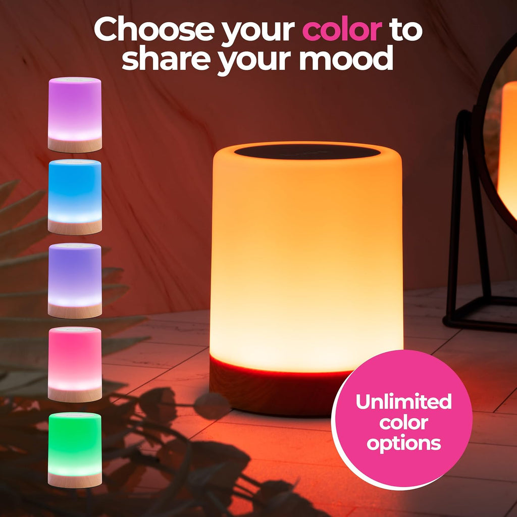 LuvLink Friendship Lamps No Subscription WiFi Touch Lamp for Long Distance Relationships, Couples, Friends & Family - Gift Ready (Set of Three)